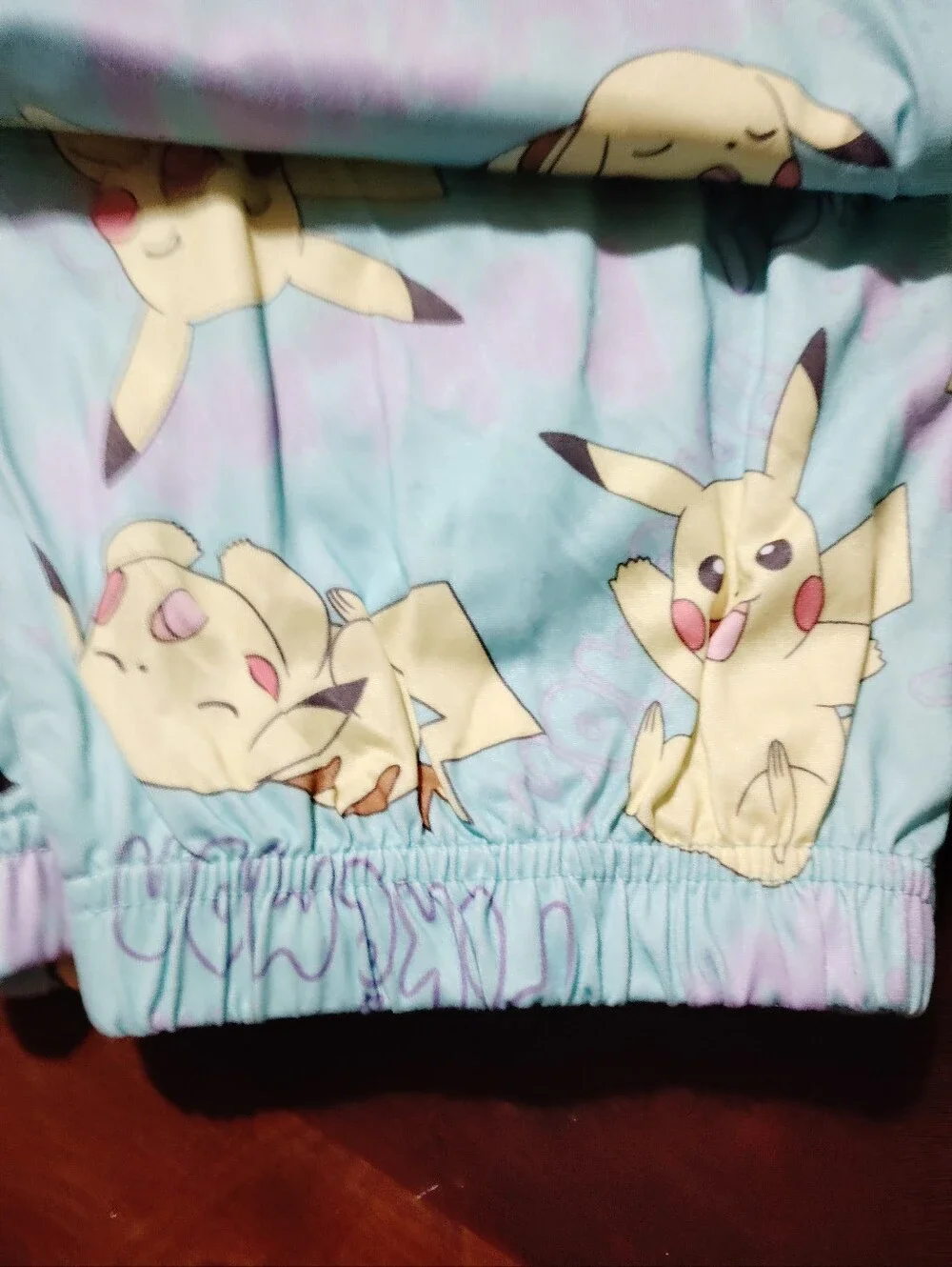 Pokemon Girls Button Front Top and Pants Pajama Set,